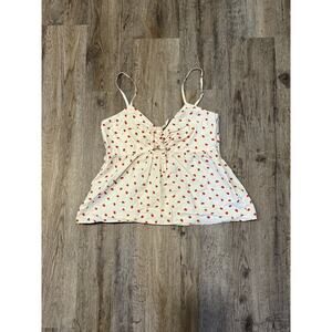 Madewell Women’s Strawberry Tie-Front Keyhole Cami Size 2